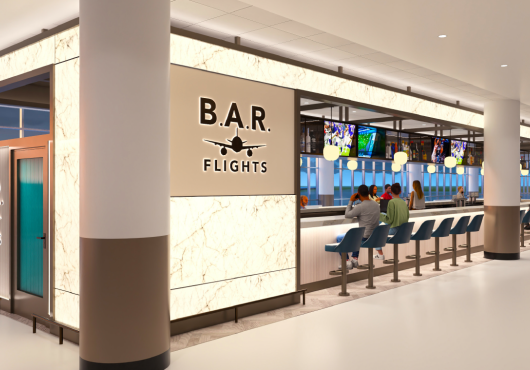A rendering of the B.A.R. Flights space