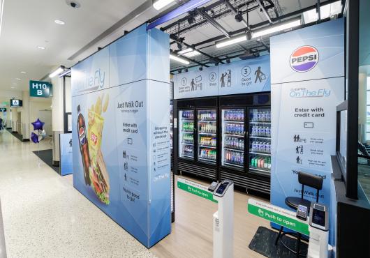 Credit card scanners to enter Estes on the Fly. 