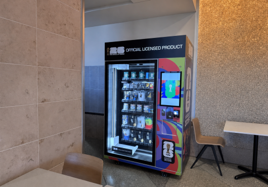 Fifa vending machine with 2026 world cup merchandise 