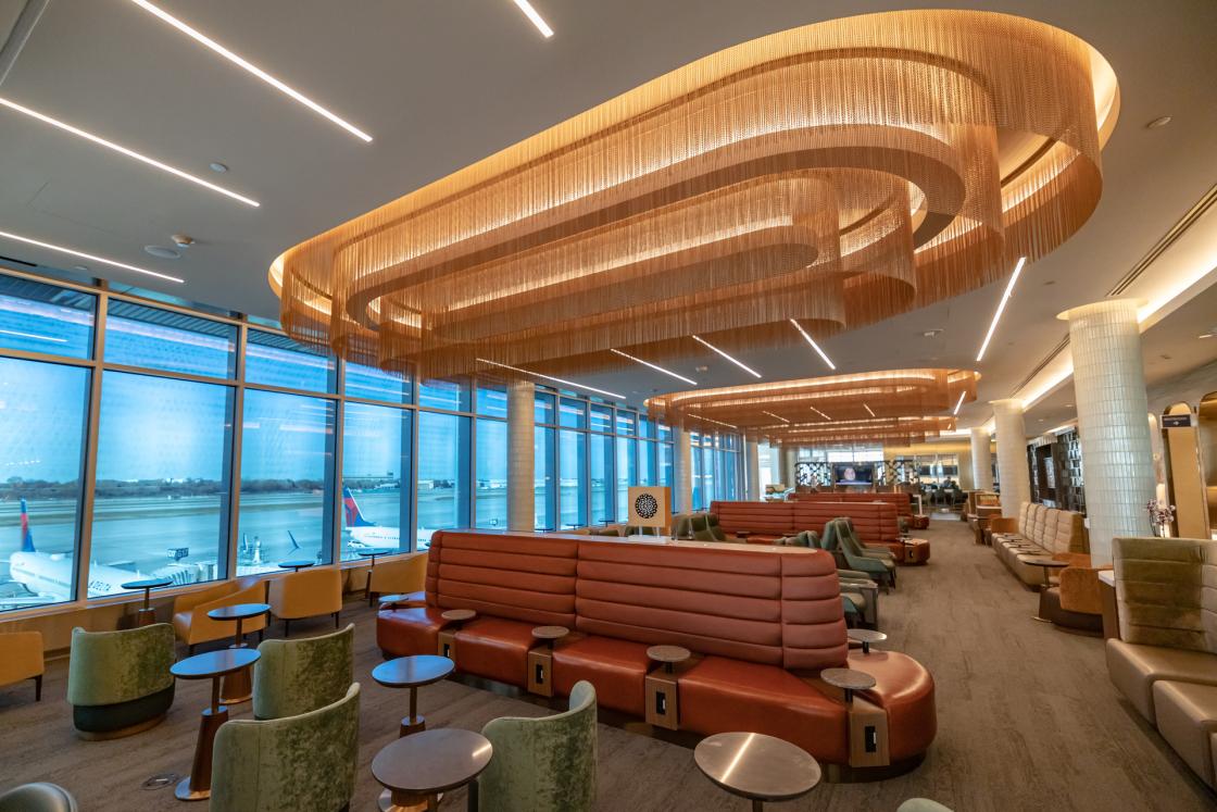Seating in the Concourse G Delta Sky Club