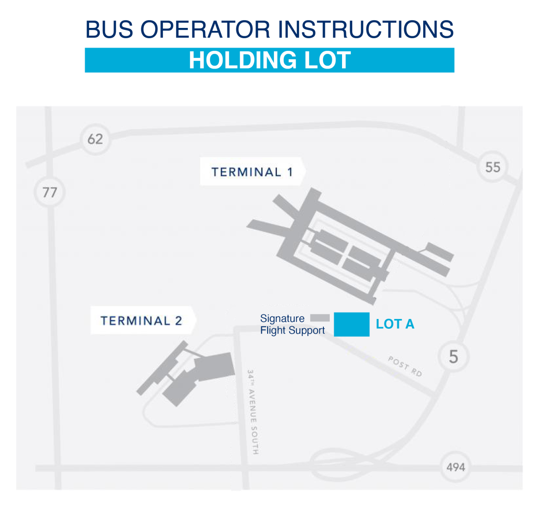 holding lot at MSP