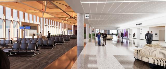 Interior rendering of T2 North Expansion