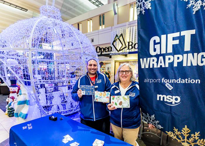 Holiday gift wrapping at MSP