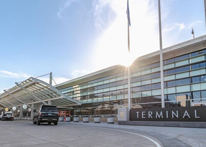 Terminal 1 roadway work near curb