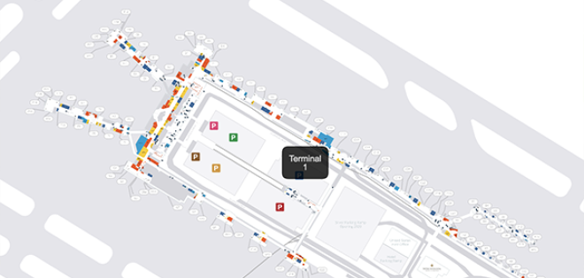 An image of a map of terminal 1